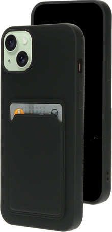 Mobiparts Classic TPU Case with Cardholder Apple iPhone 15 Plus Matt Black
